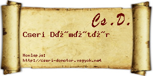 Cseri Dömötör névjegykártya